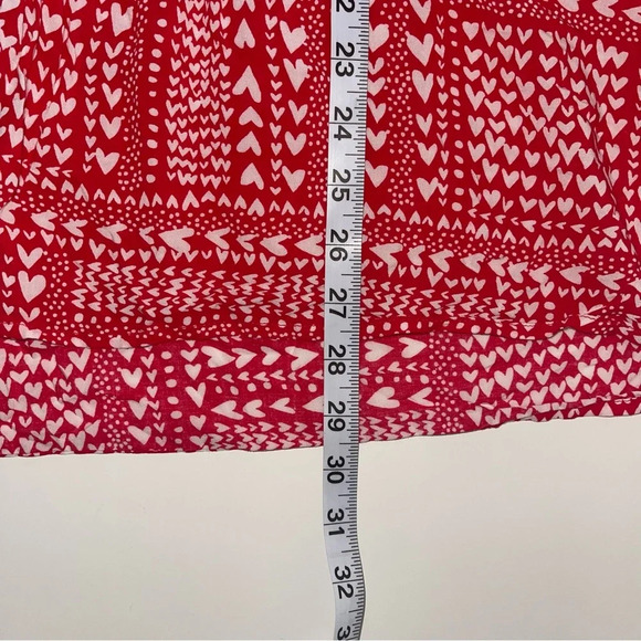 Victoria’s Secret Red & White Heart Print Tie Front Kimono Robe One Size Women’s - Picture 9 of 12